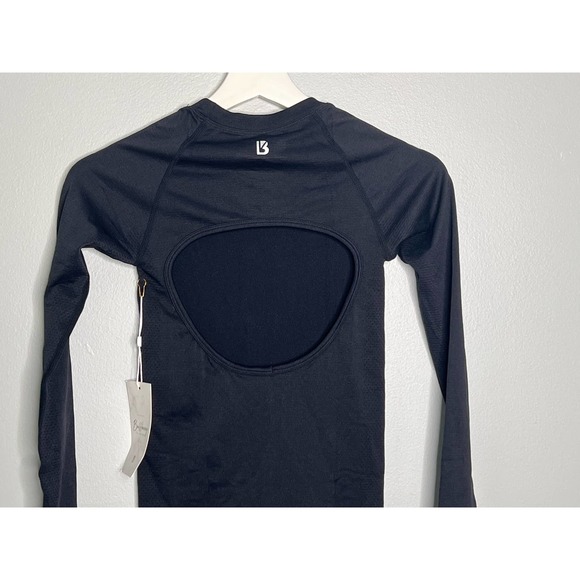 Buffbunny Synergy Long Sleeve Cutout Back Seamless Workout Top Black Size XS - Picture 11 of 13